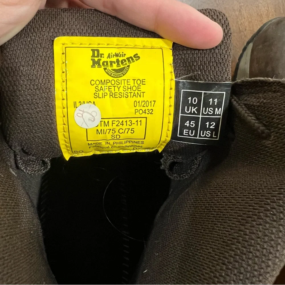 Dr Martens Composite Toe Safety Industrial Slip Resistant Boot Size 11